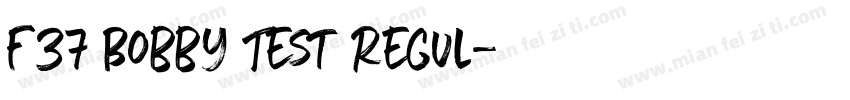 F37 Bobby Test Regul字体转换